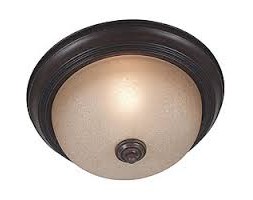 Amber Glass with Oil Rubbed Bronze Finish Light